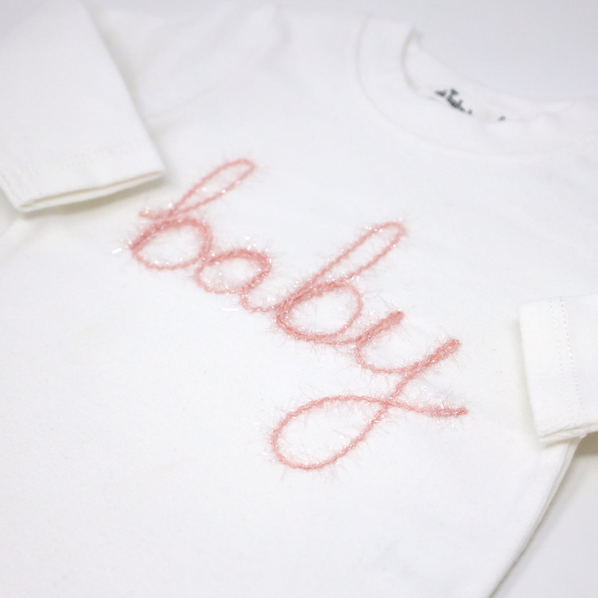 Oh Baby! "Baby" Pink Sparkle 2pc Set - Cream