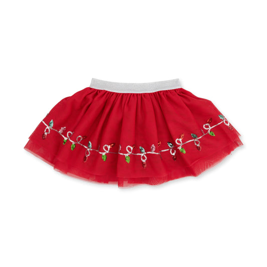 Christmas Lights Merry Tutu Skirt With Bike Shorts