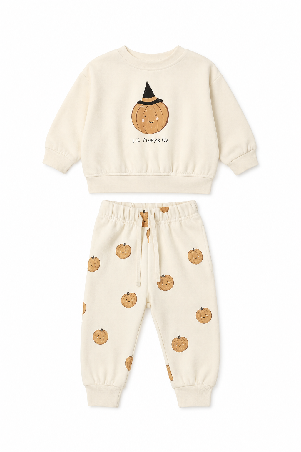 Relaxed Fleece Sweatshirt & Sweatpant Set Lil Pumpkin