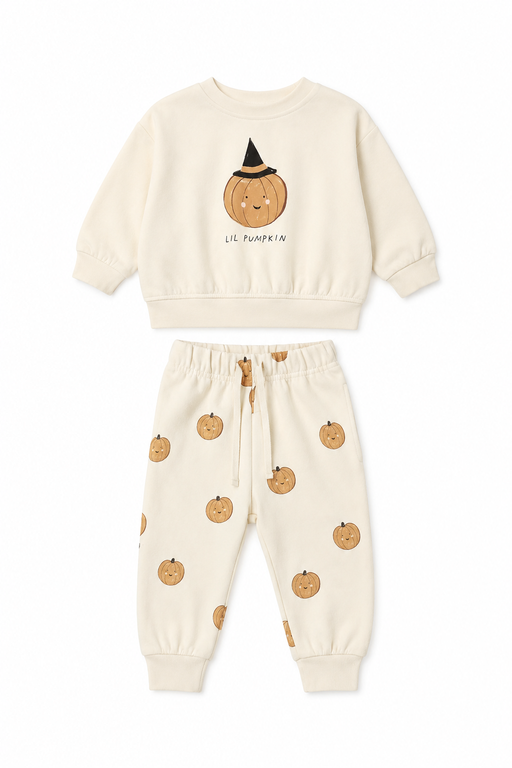 Relaxed Fleece Sweatshirt & Sweatpant Set Lil Pumpkin