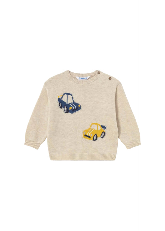 Crew Neck Sweater Cars