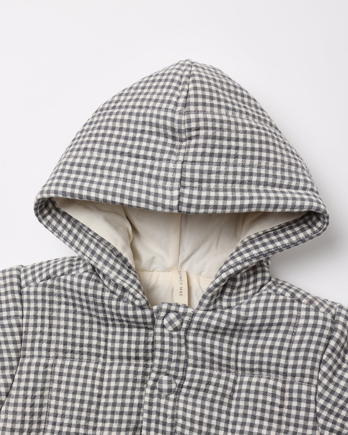 Hooded Woven Jacket Midnight Gingham