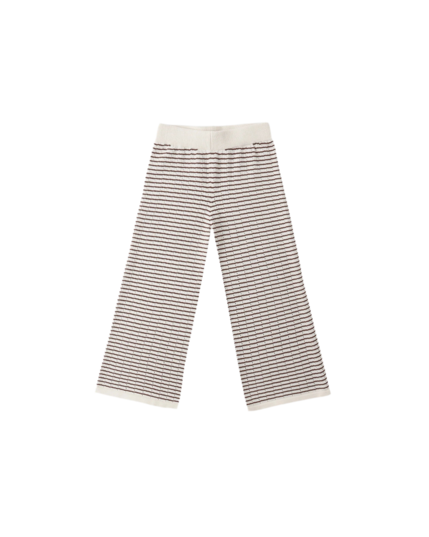 Knit Wide Leg Pant || Chocolate Stripe