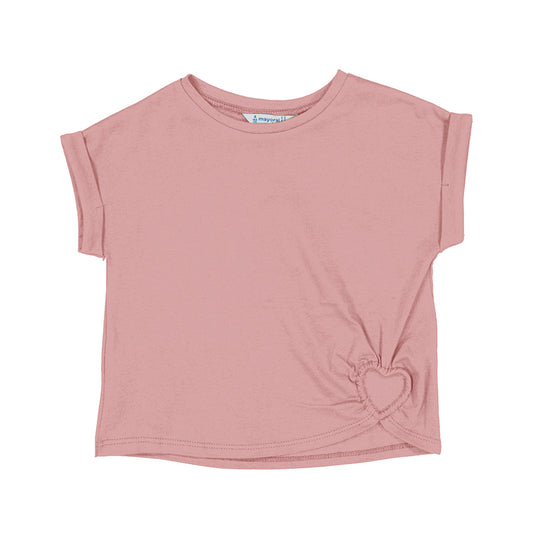 Heart Cut Out Tee & Ribbed Flared Legging Set