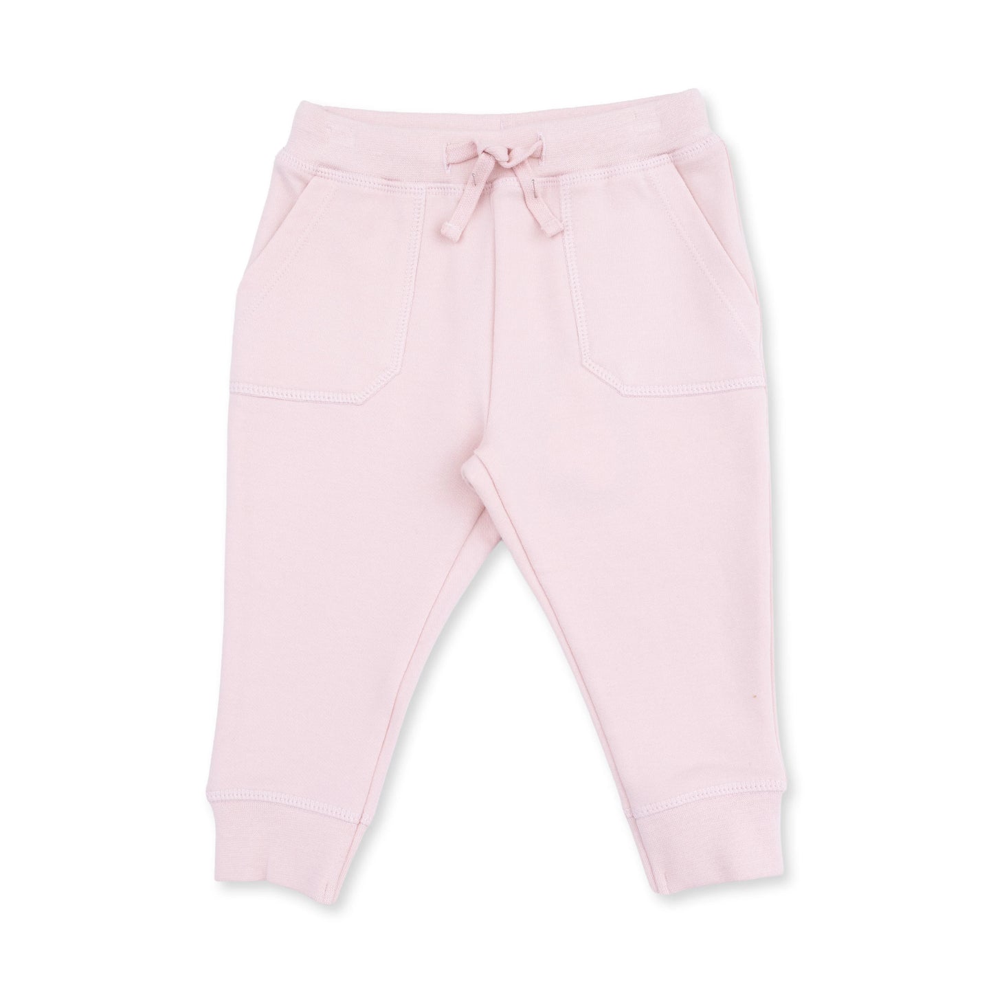 Solid Veiled Pink Jogger Pant