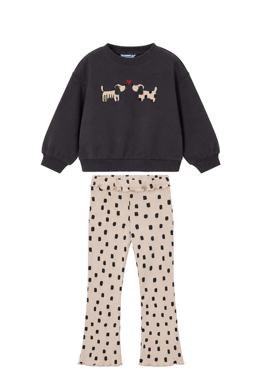 Dalmatian Sweatshirt & Flare Legging Set