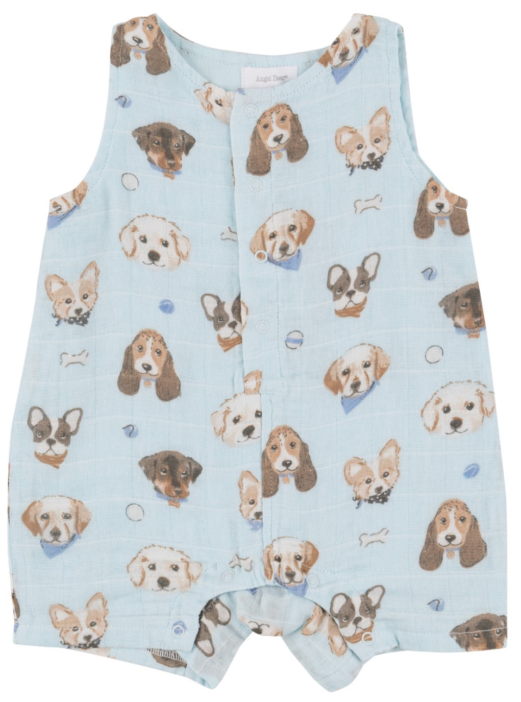 Vintage Puppy Faces Shortie Romper