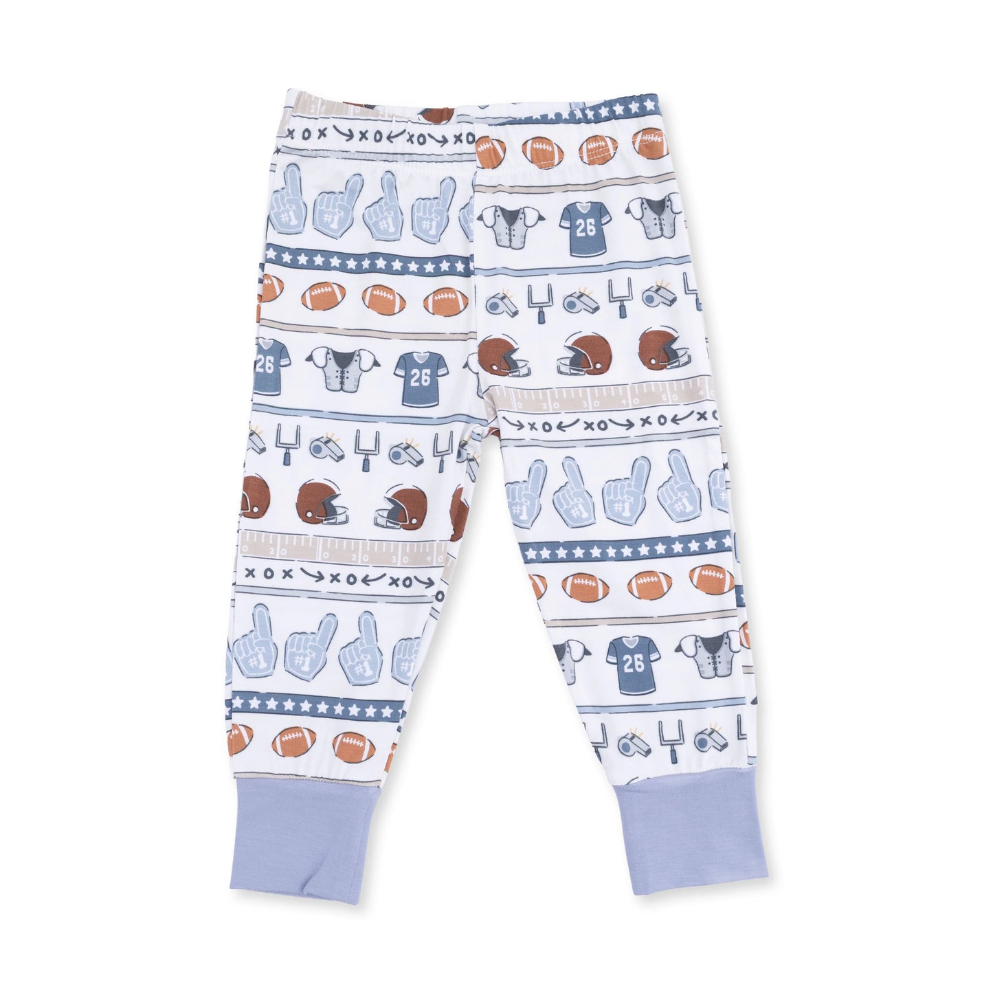Football Stripe Short Sleeve Loungewear Set