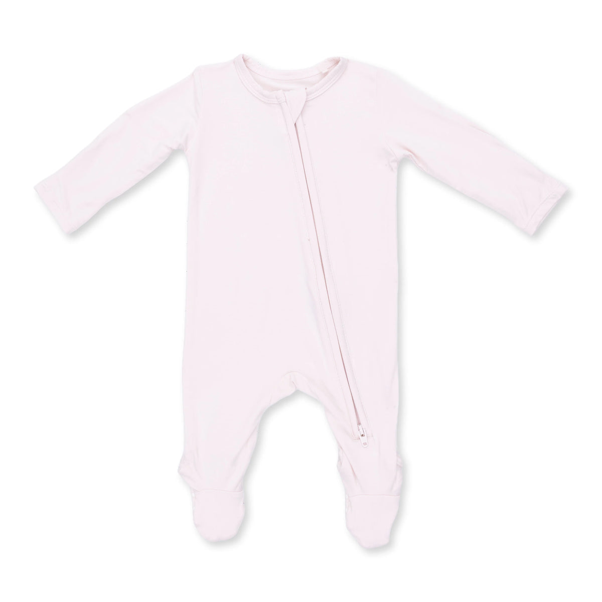 Solid Mauve Morn 2 Way Zipper Footie