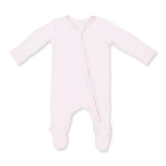 Solid Mauve Morn 2 Way Zipper Footie