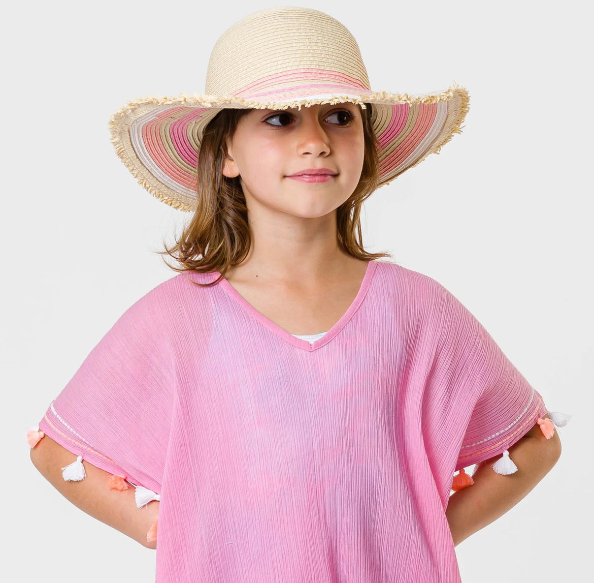 Peachy Striped Sunhat