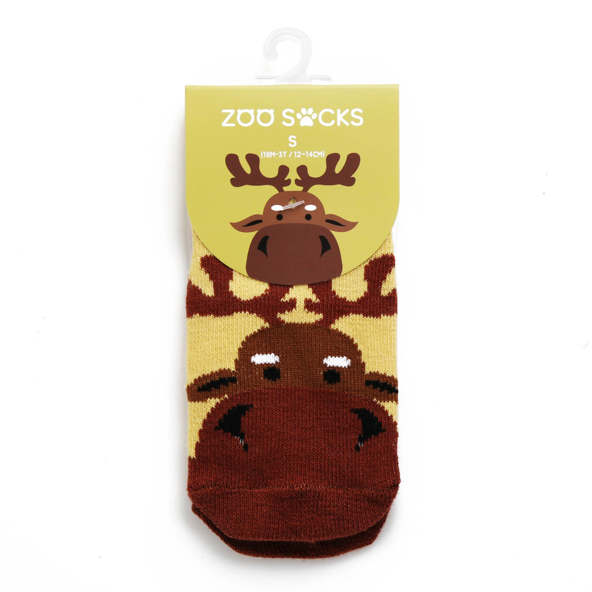 Non-Slip Grip Ankle Socks Moose Zoo