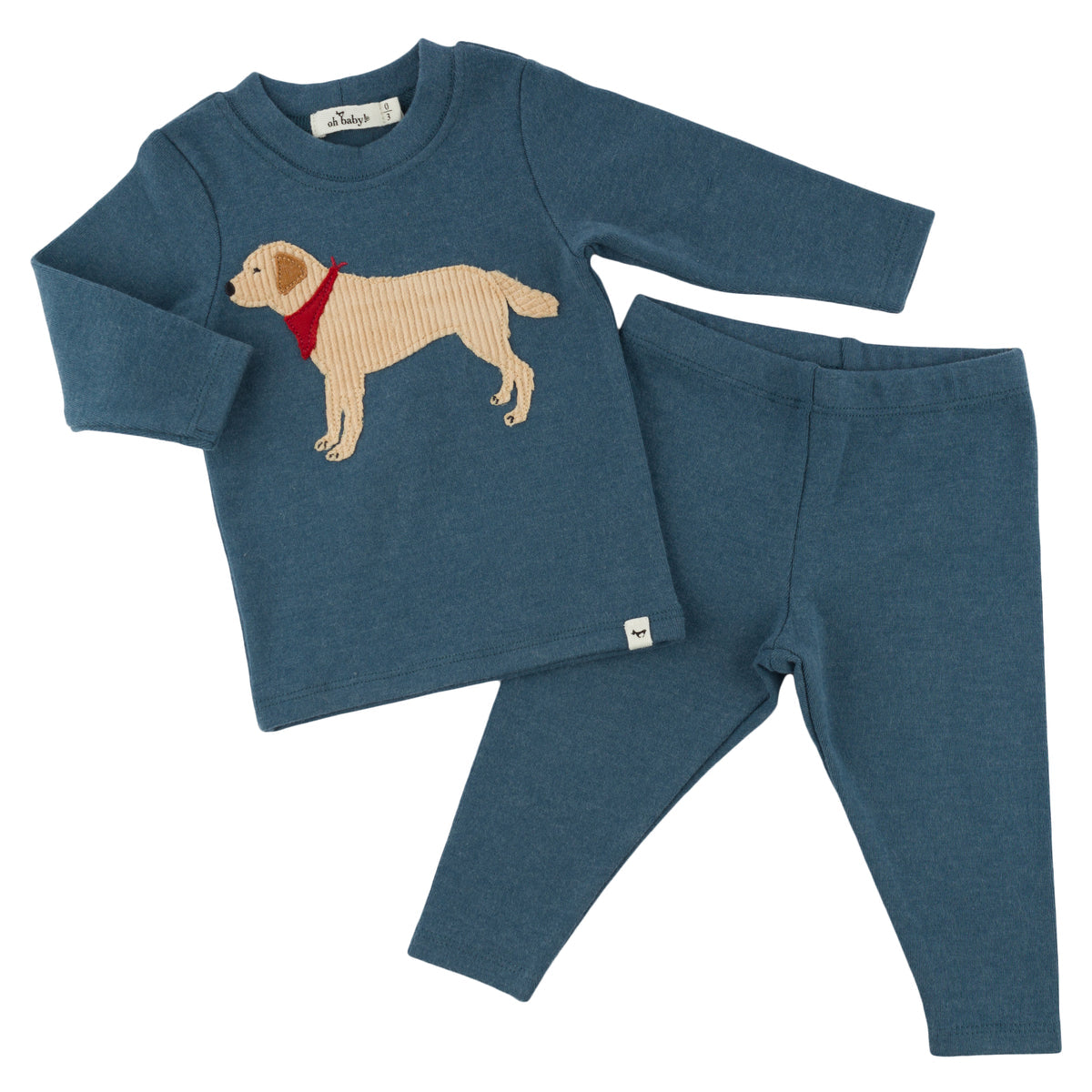 oh baby! Lab Bandana Two Piece Set - Ocean