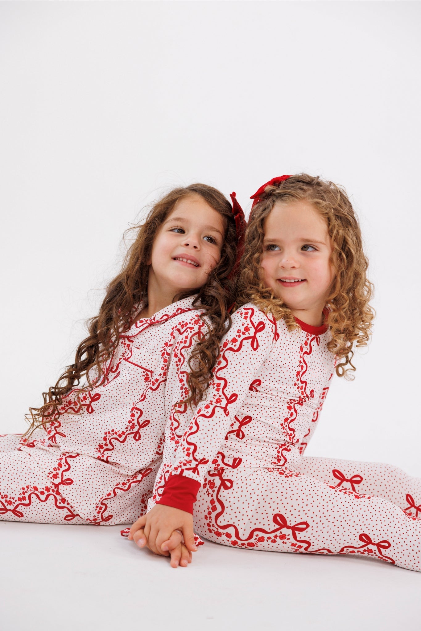 Vintage Bows and Blossoms Kids’ Long Sleeve Ruffle Flare Set