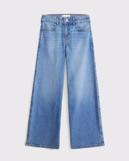High Rise Wide Leg Bow Jeans
