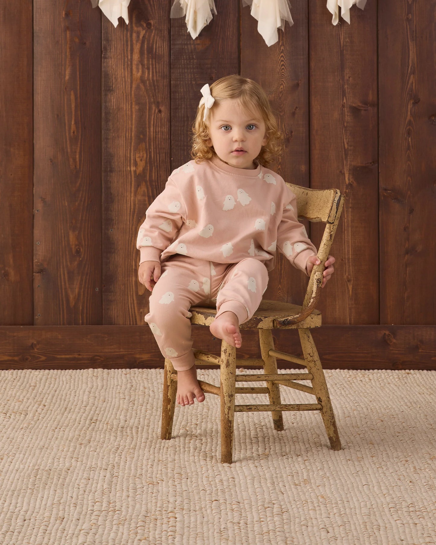Relaxed Fleece Sweatshirt & Sweatpant Set Sweet Ghost