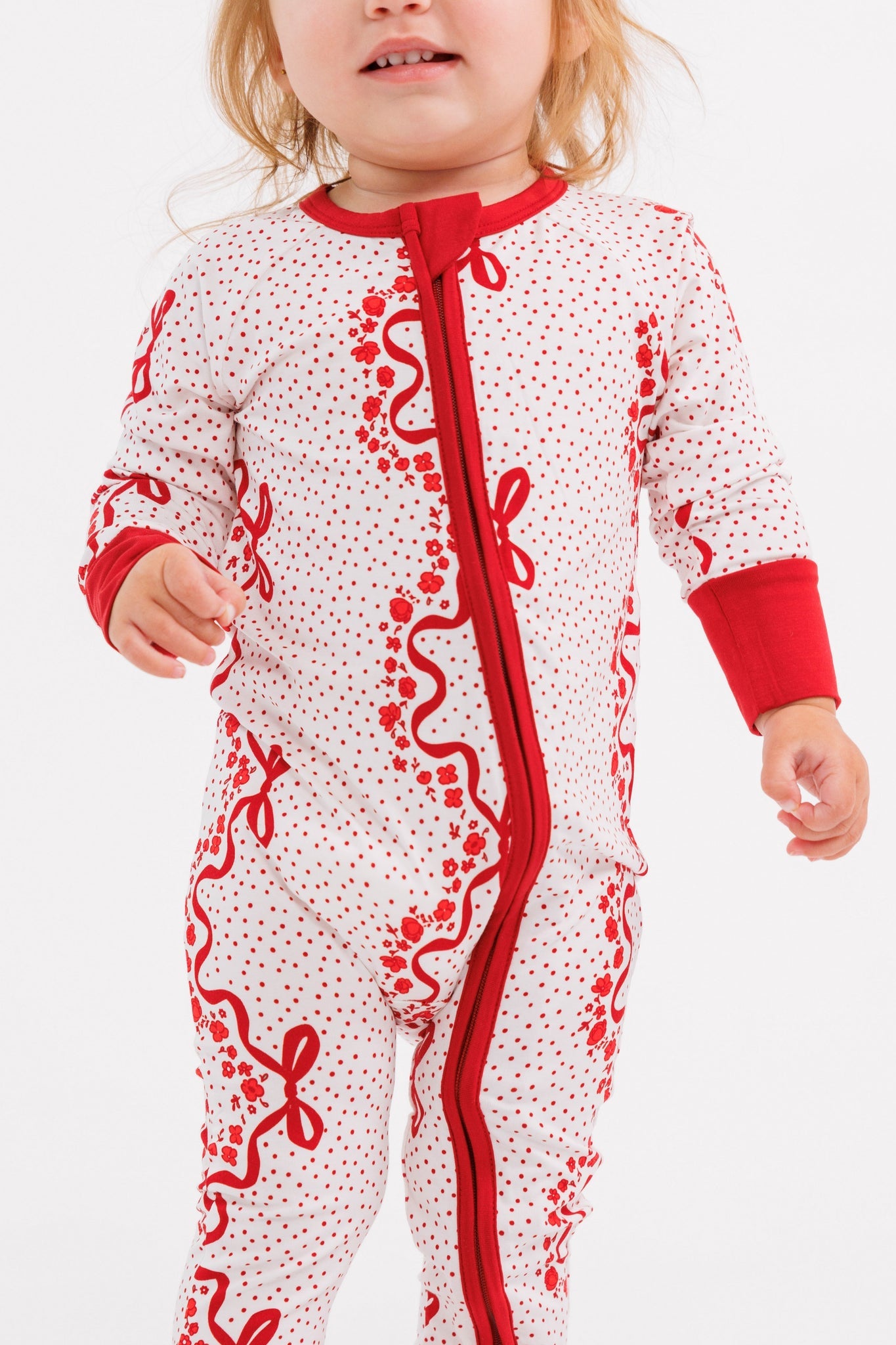 Vintage Bows and Blossoms Zipper Romper