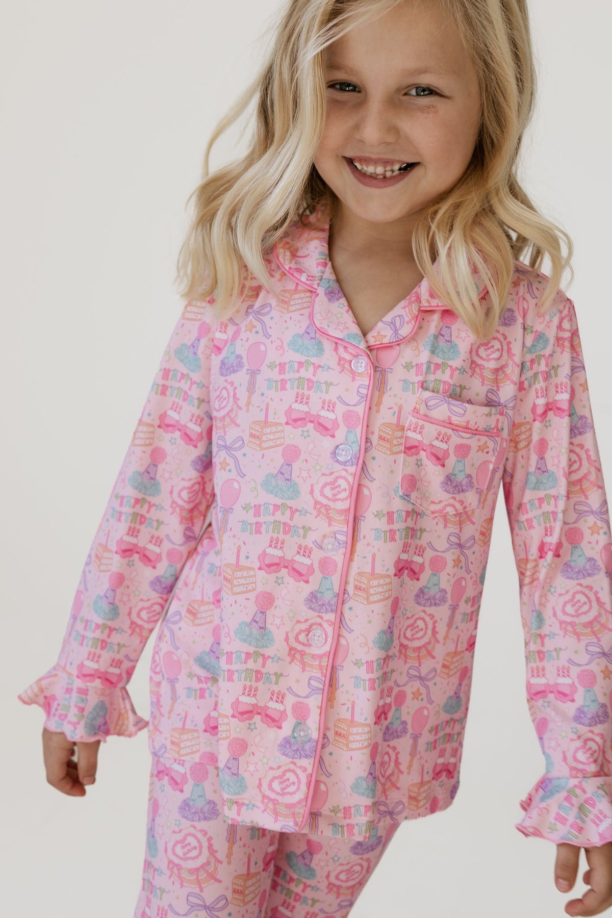 Birthday Girl Kid’s Long Sleeve Ruffle Flare Set