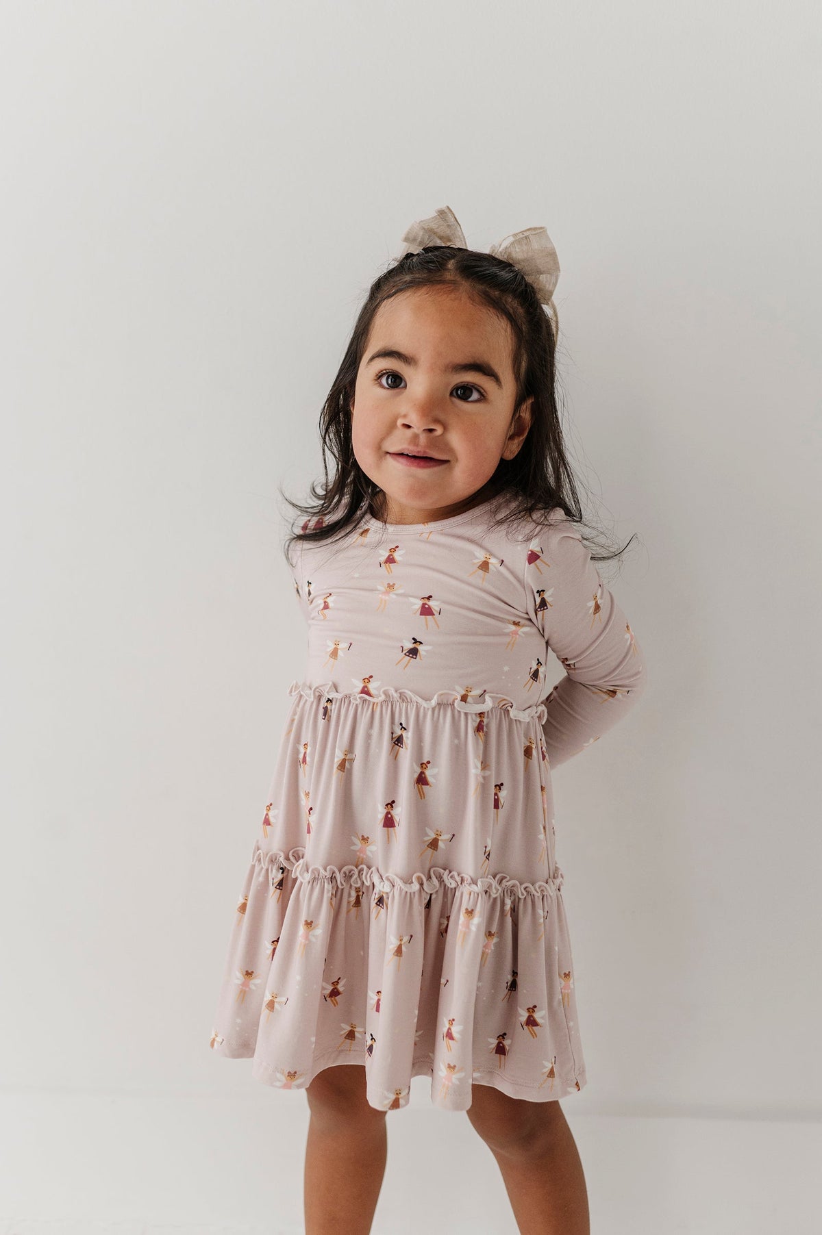 Long Sleeve Double Tiered Dress Fairies