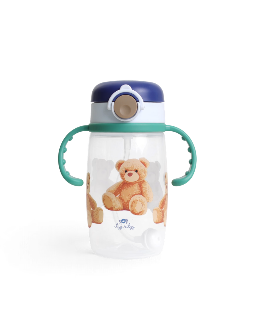 Itzy Sips Bear Straw Cup With Snap Close Lid