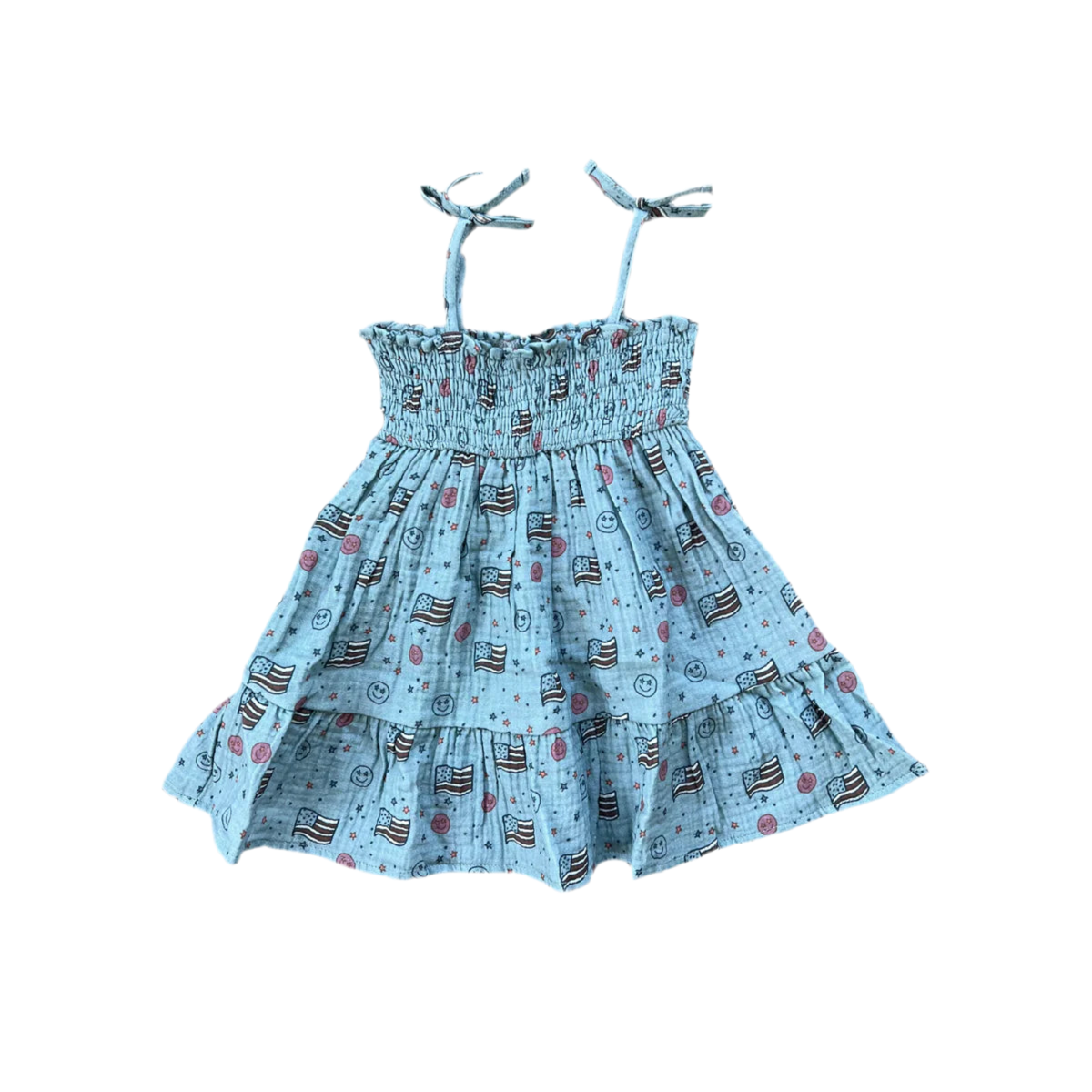 Retro America Tiered Mini Dress