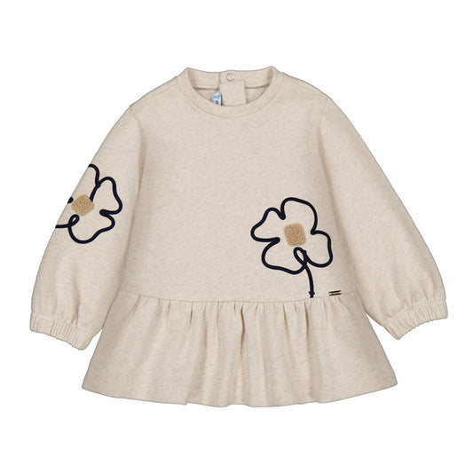 Cream Sweatshirt Dress