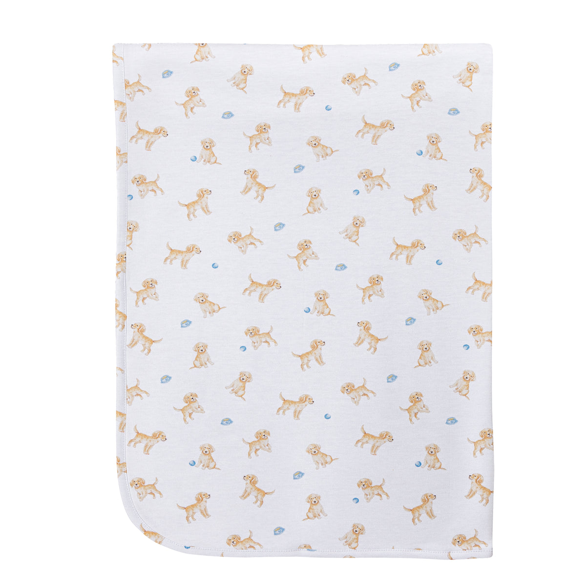 Tiny Puppies Printed Pima Receiving Blanket 30”X28.5”