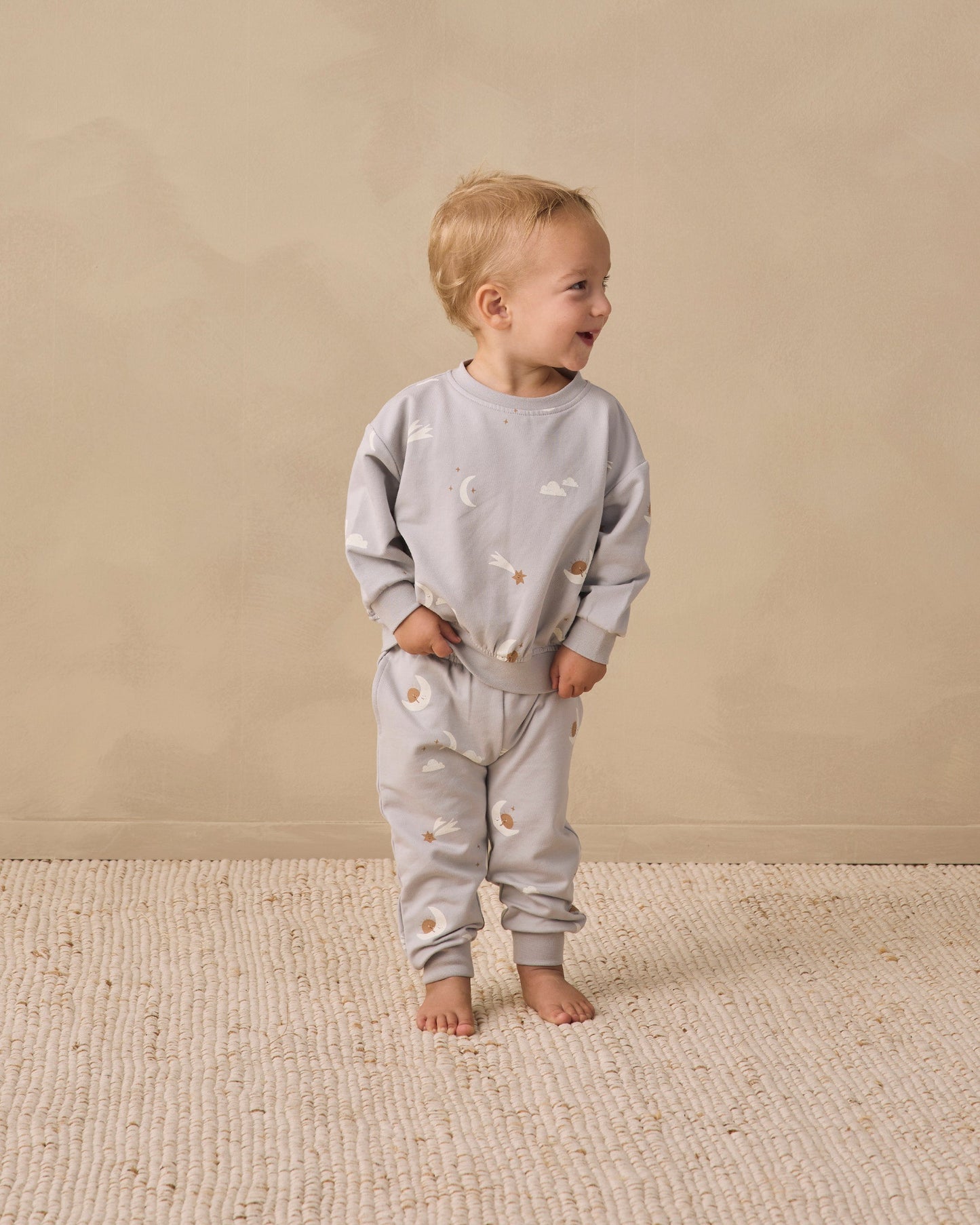 Relaxed Sweatshirt and Sweatpant Set Sky Friends