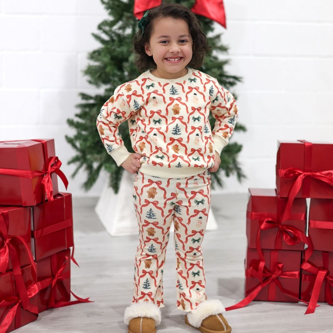 Christmas Cutie Sweatshirt & Flare Legging Set