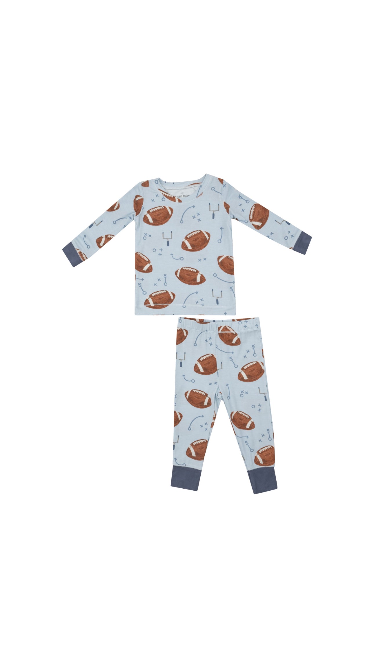 Footballs Blue Long Sleeve Loungewear Set