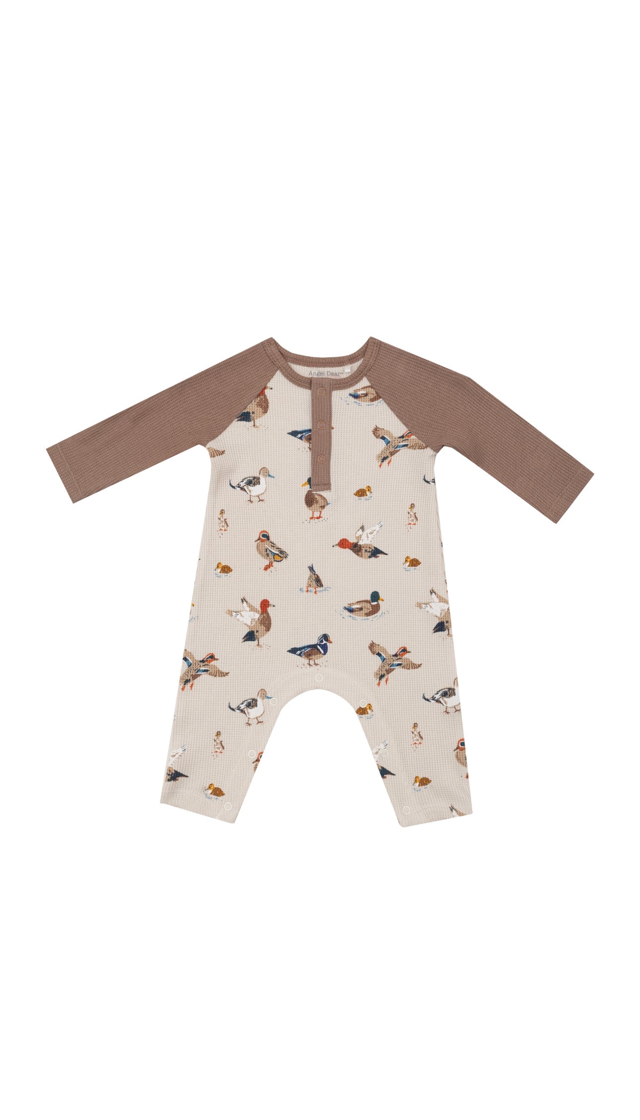 Ducks Long Sleeve Raglan Henley Romper