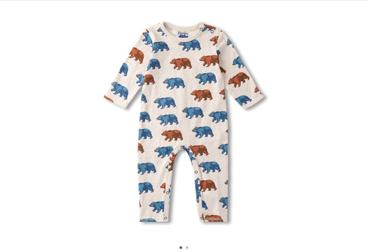 Bluestone Bears Long Sleeve Romper