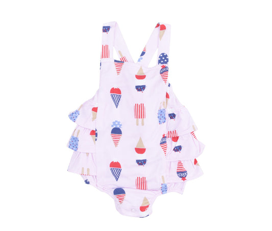 American Ice Cream Pink Ruffle Sunsuit