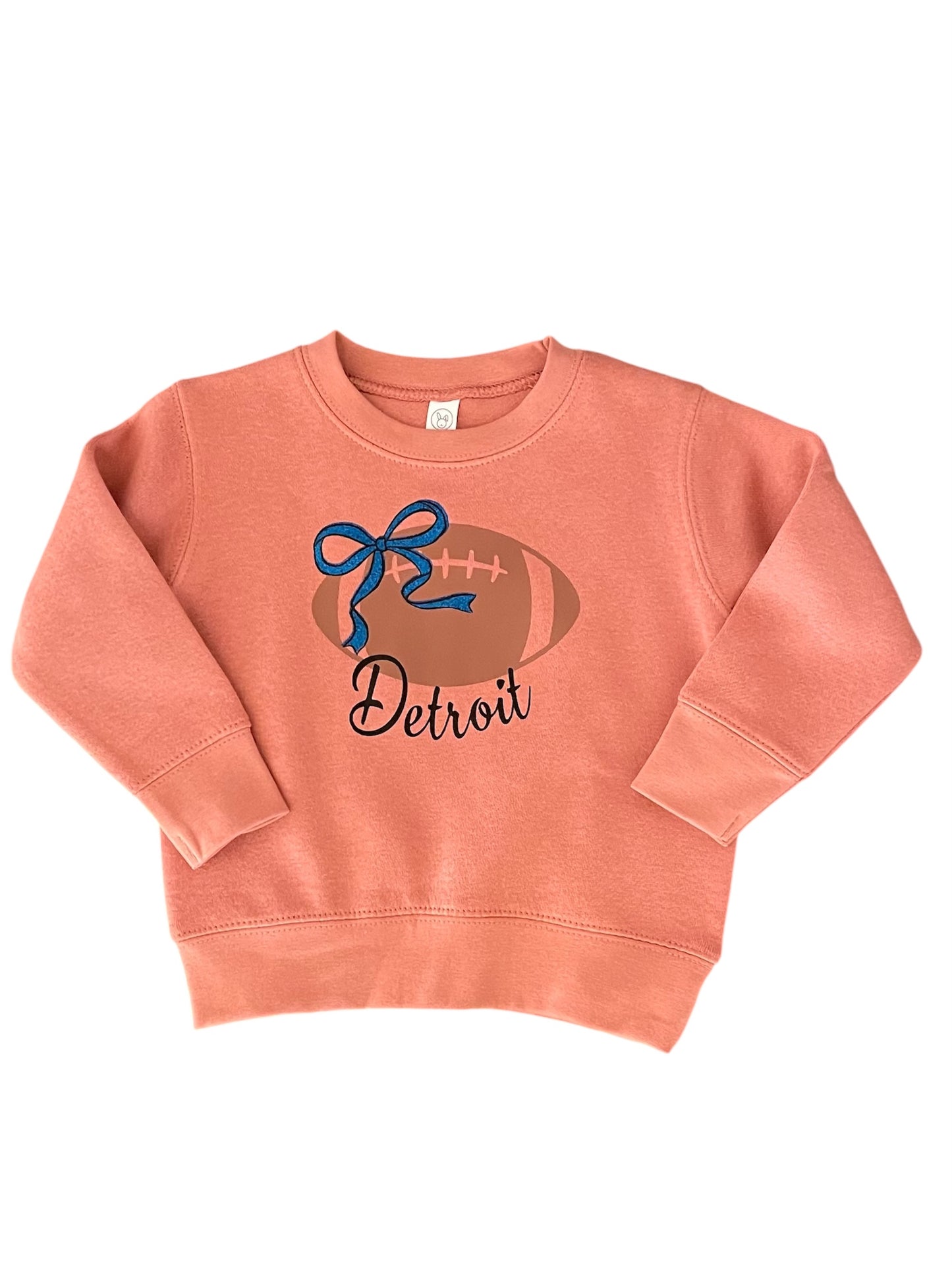 Lions Bow Football Crewneck Sweatshirt