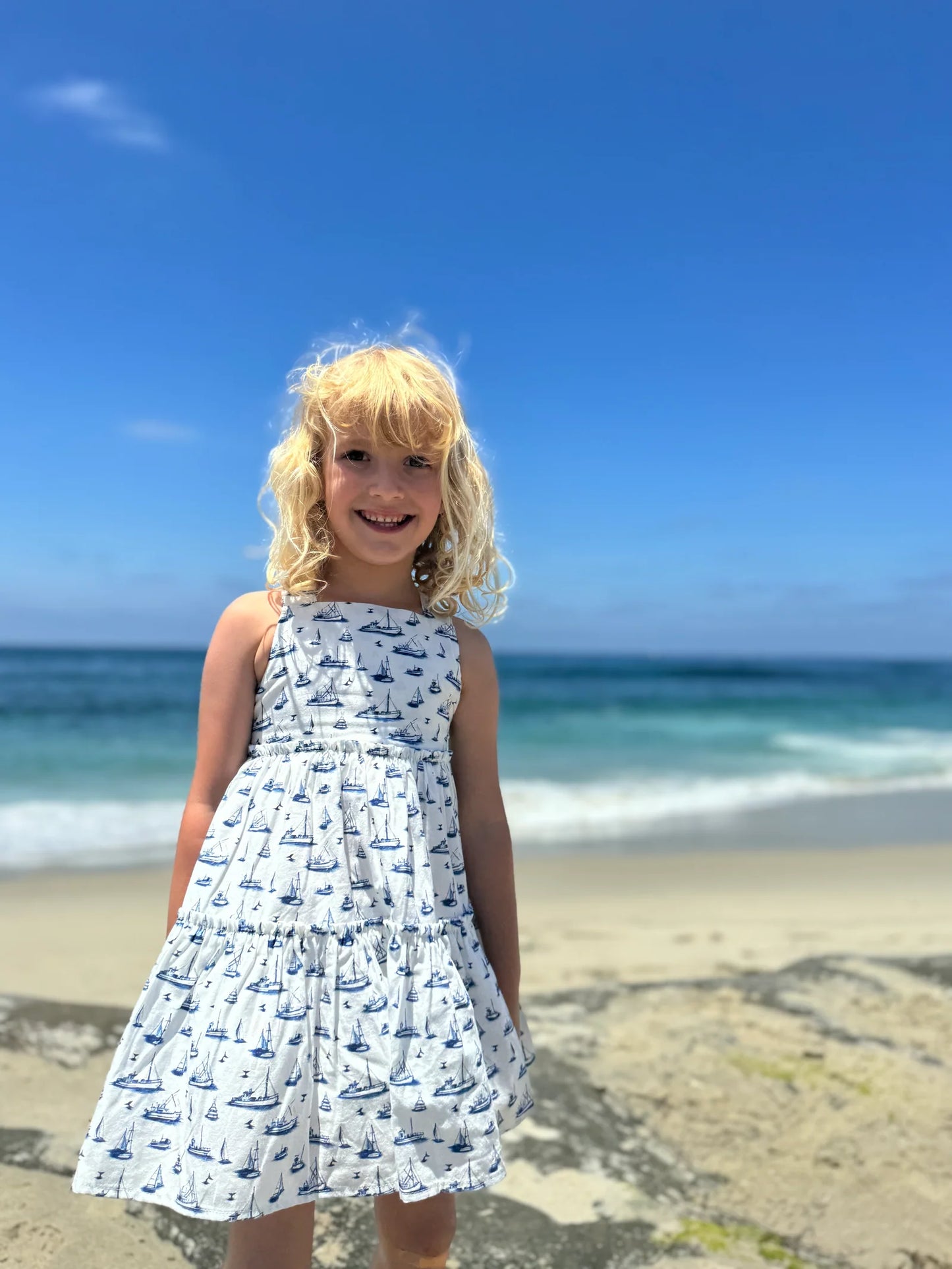 Sloane Dress Nautical Boats