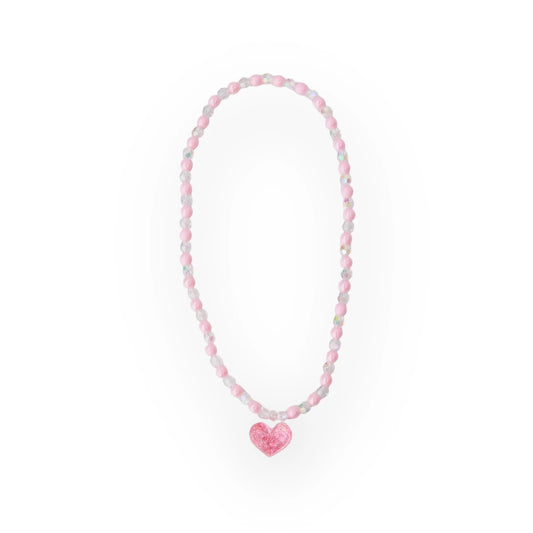 Pink Floating Heart Necklace