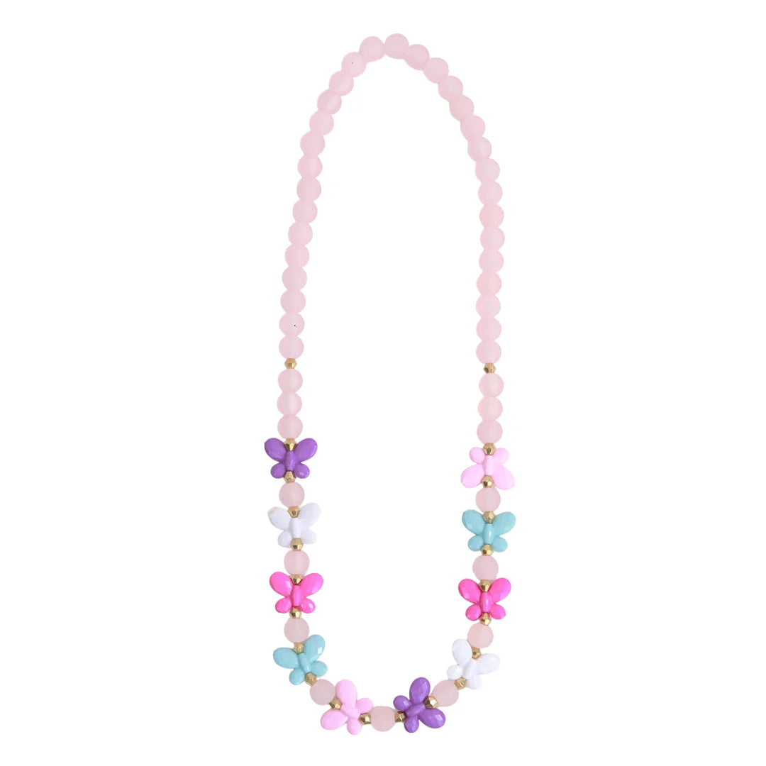 Pink Butterfly Necklace