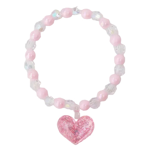 Pink Floating Heart Bracelet