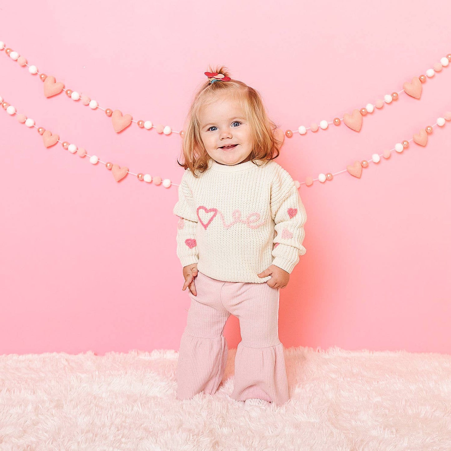 Ditsy Love Valentine’s Day Knit Sweater