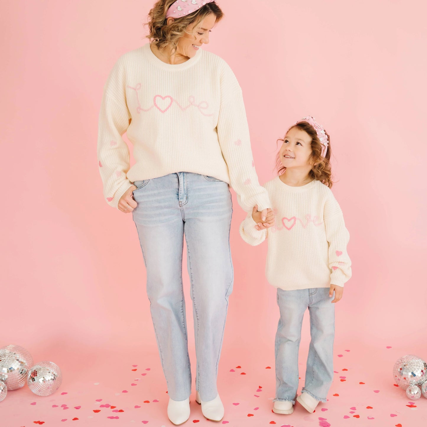 Ditsy Love Valentine’s Day Knit Sweater