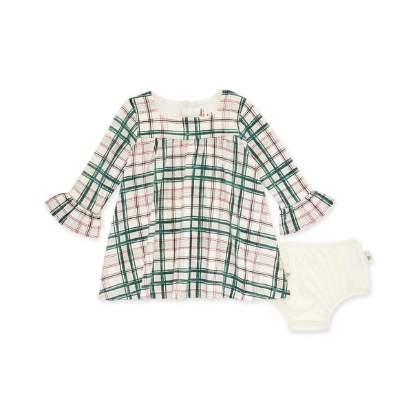 Irish Plaid Organic Cotton Dress & Diaper Cover Set