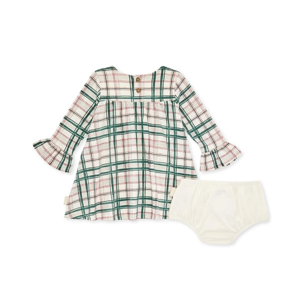 Irish Plaid Organic Cotton Dress & Diaper Cover Set