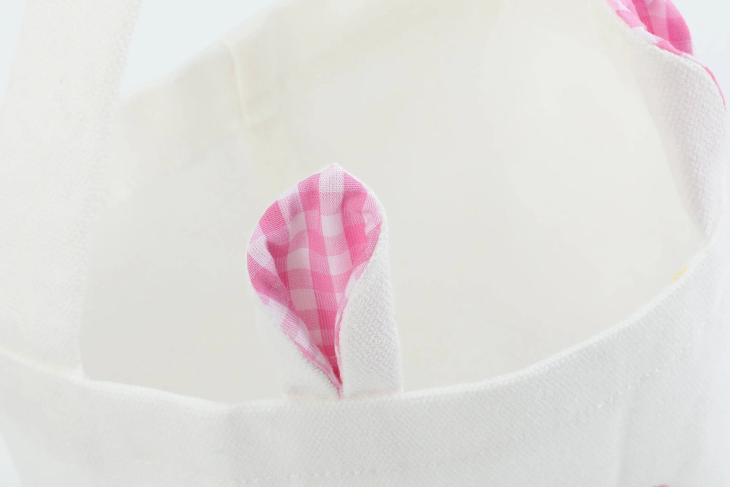 Pink Gingham Easter Bunny Basket