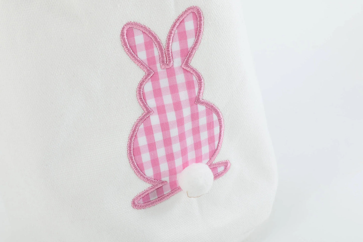 Pink Gingham Easter Bunny Basket
