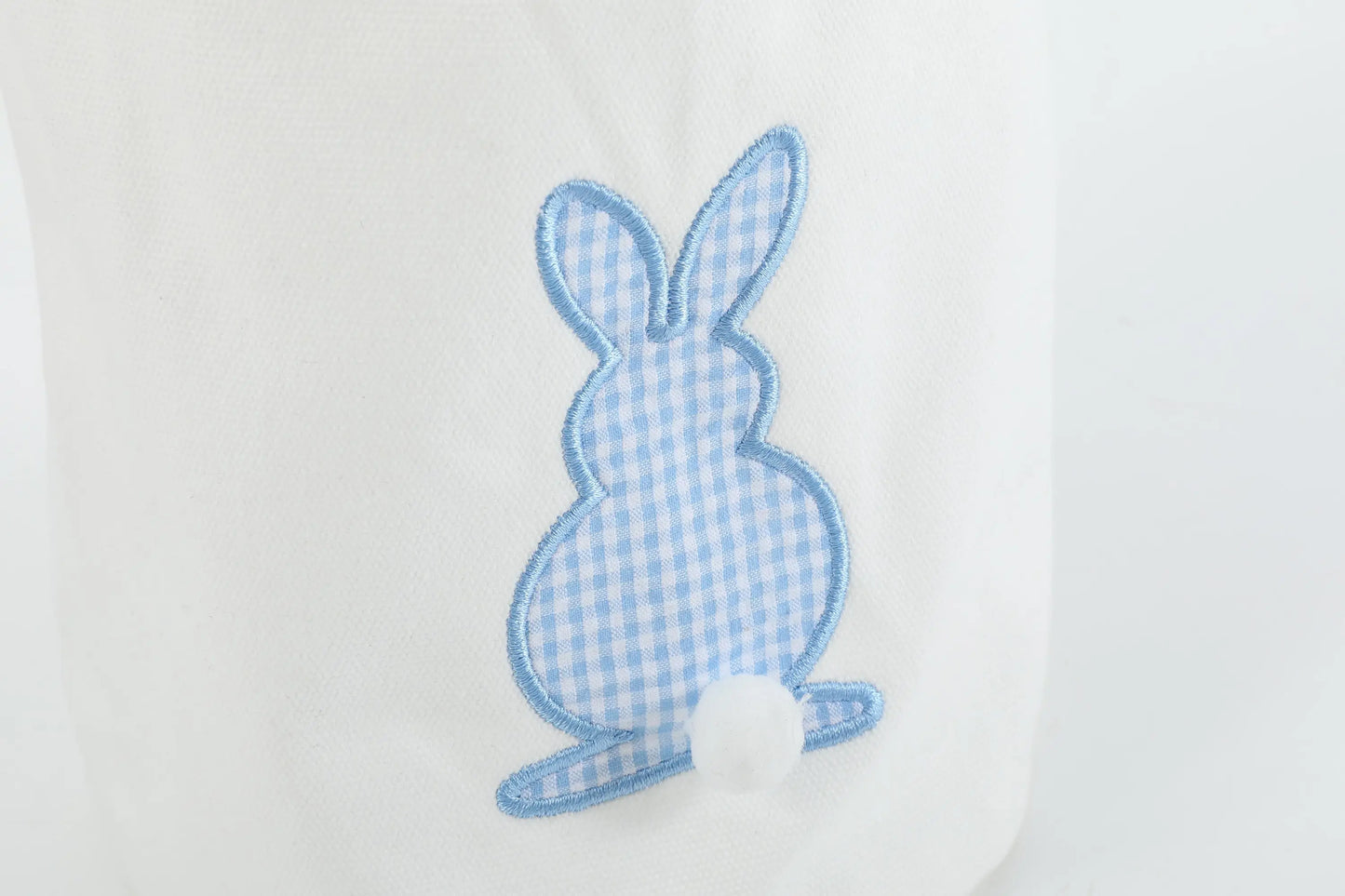Blue Gingham Easter Bunny Basket