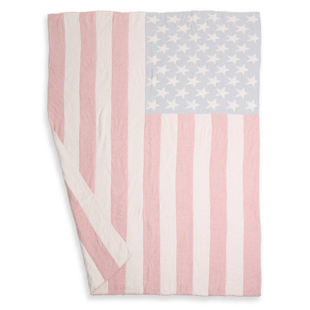 Faded American Flag Throw Blanket