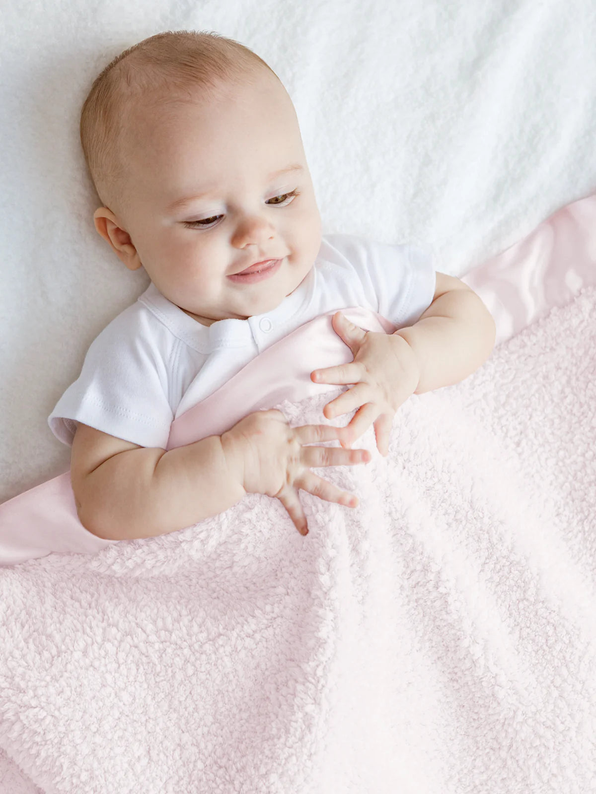 Chenille Baby Blanket Pink