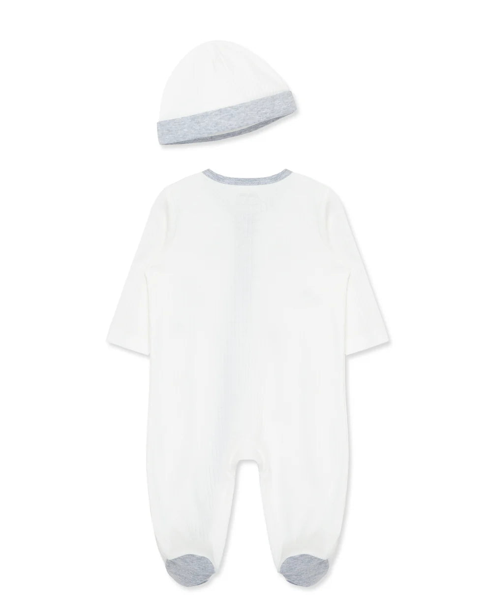 Safari Zipper Footed One-Piece & Hat