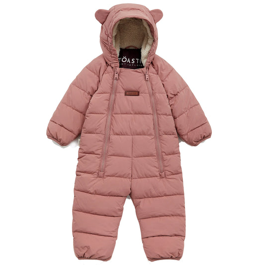 Quilted Snowsuit-Damask Pink