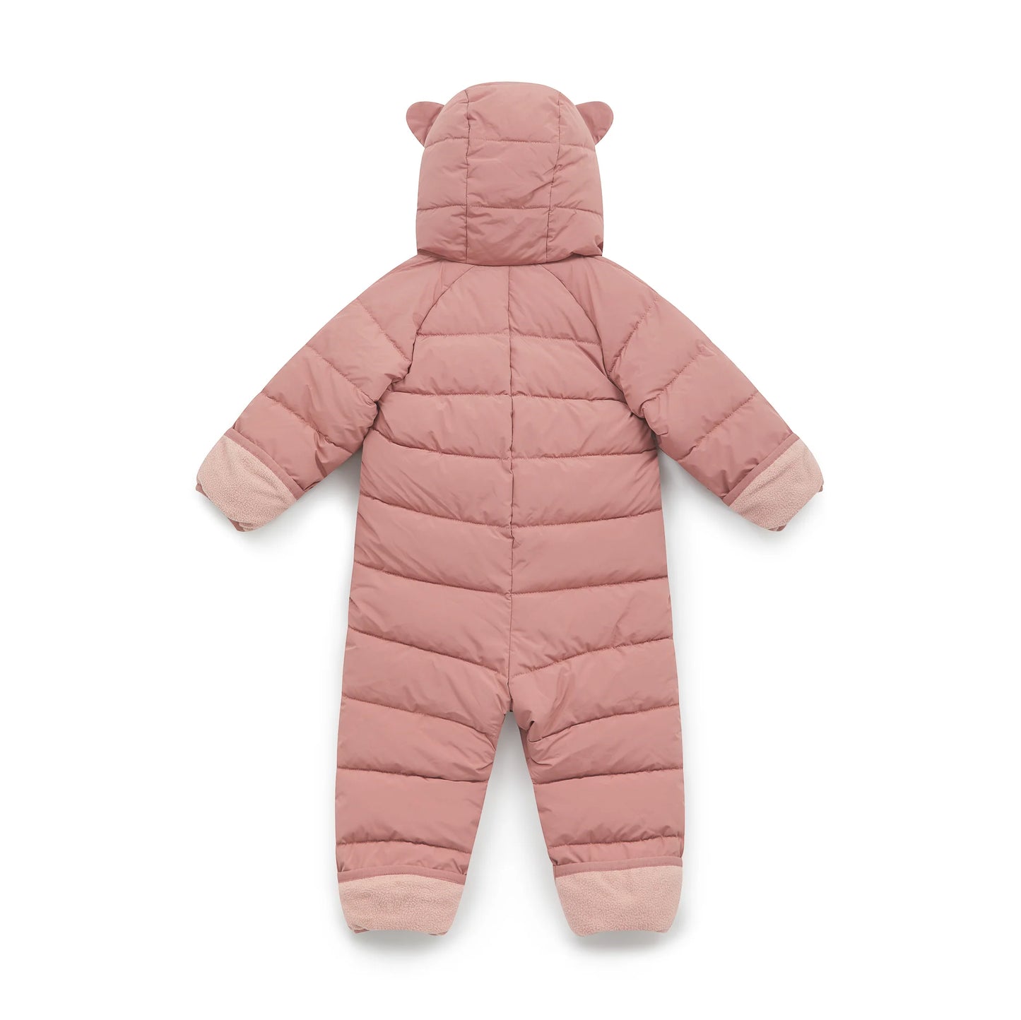 Quilted Snowsuit-Damask Pink